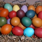 Ostern-2-Osterei gefärbt ohne Beschriftung