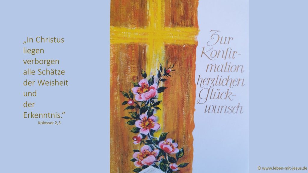 e-cards zur Konfirmation christliche e-cards e-cards mit Bibelversen e-cards mit Blumen und Kreuz