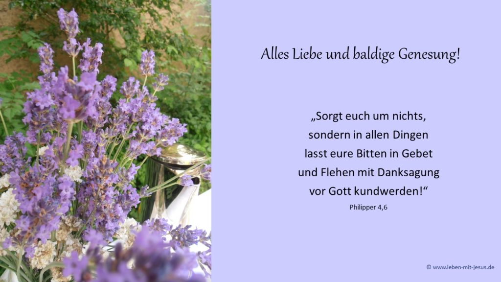 e-cards für Gute Besserung alles Gute baldige Genesung e-cards bei Krankheit zur Erholung gesund werden christliche e-cards e-cards mit Bibeltexten Bibelsprüchen Bibelversen besonders schöne e-cards Ausruhen zur Ruhe kommen