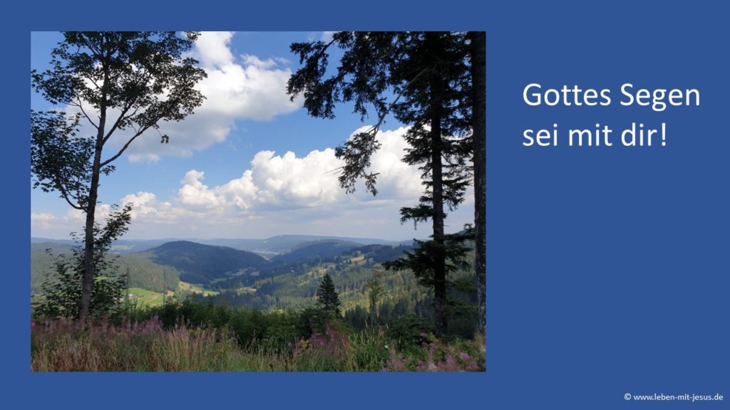 e-cards einfach mal so christliche e-cards besonders schöne e-cards mit Schwarzwald Grußkarte Segenskarte Segensvers