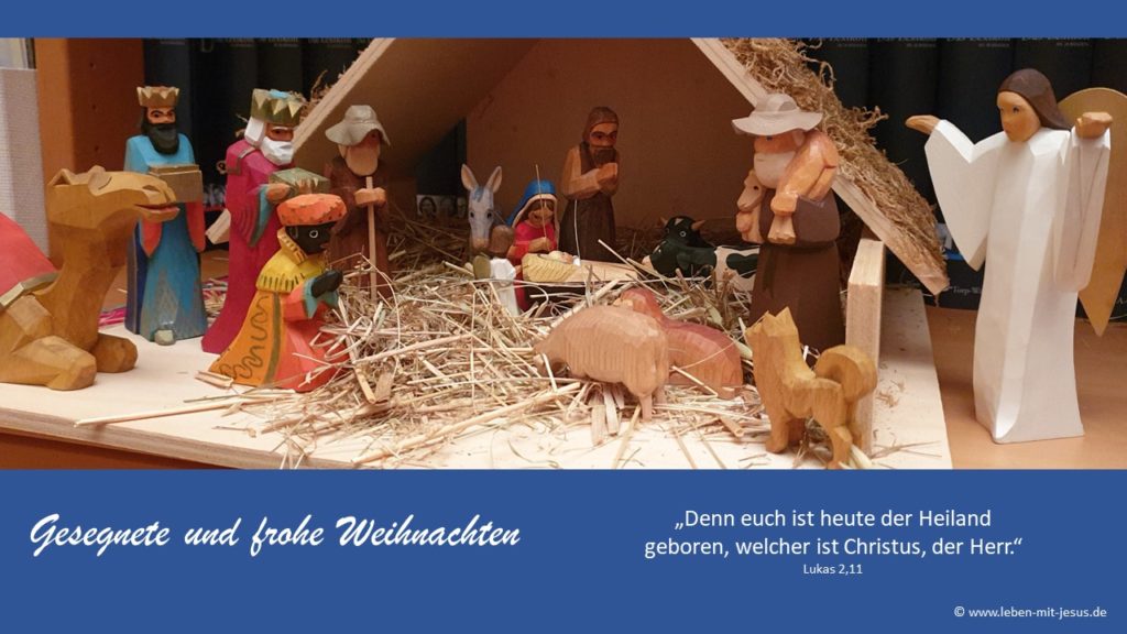 Predigt zu Lukas 2,1-20 Heiligabend Weihnachten Jesaja 11,1-9 e-cards zu Weihnachten Weihnachtszeit christliche e-cards mit Bibelversen Bibelsprüchen Bibeltexten Krippe Holzkrippen Krippenfiguren besonders schöne e-card